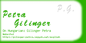 petra gilinger business card